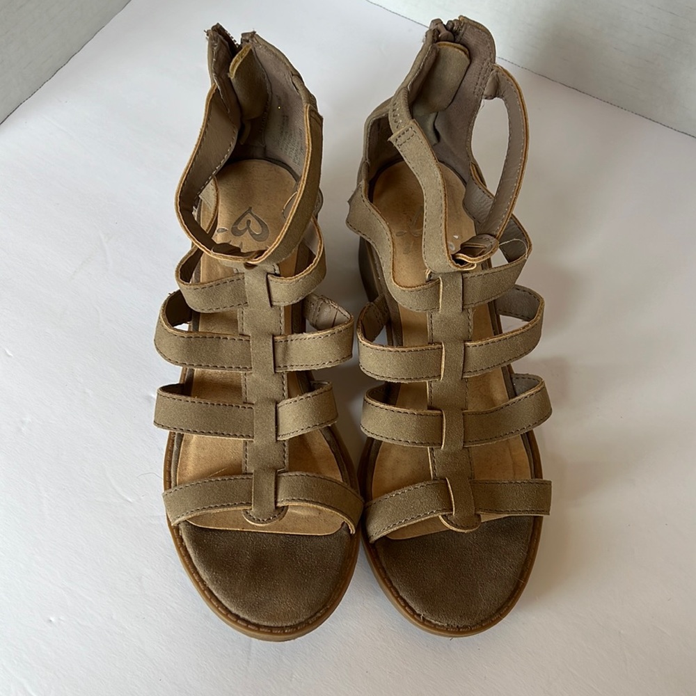 Justice Size 3 Tan Gladiator Sandals